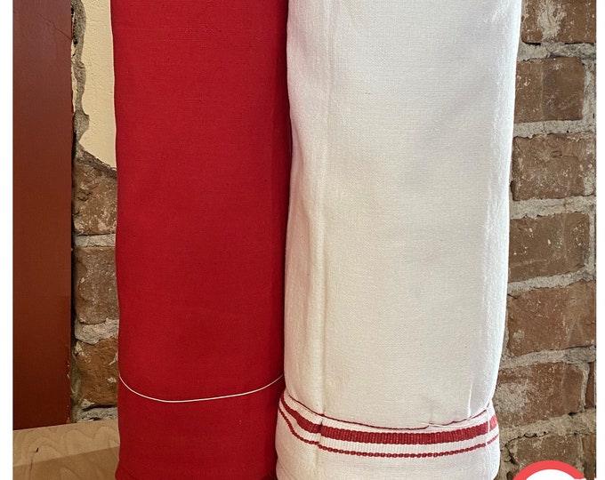 Moda Christmas Red Solid or White Red Border Toweling 16"-wide, by the yard