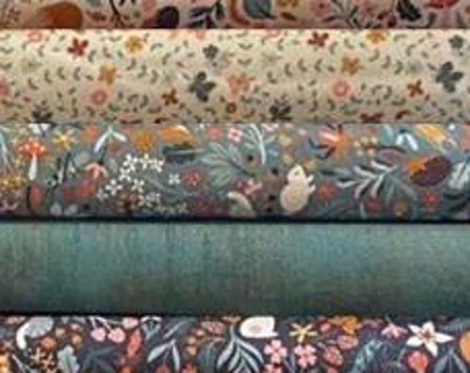 Acorn Hollow and Grunge Basics by Basic Grey - fabric bundle, 6 pieces
