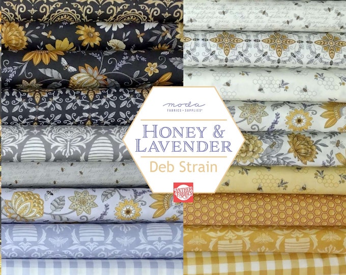 Honey and Lavender by Deb Strain for Moda Fabrics, 22 pieces