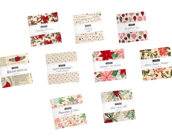 Moda Fabrics Christmas 2026 CHARM PACK- Precuts 5-inch squares, 42 Pieces