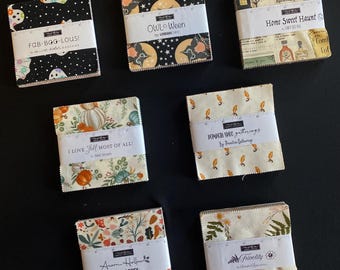 Charm Pack Moda Fabrics - Fall Harvest Halloween, Precut 5" squares, 42 pieces, select an option