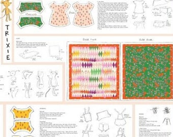 Heather Ross TRIXIE Cut-and-sew Panel Project - Cotton Fabric