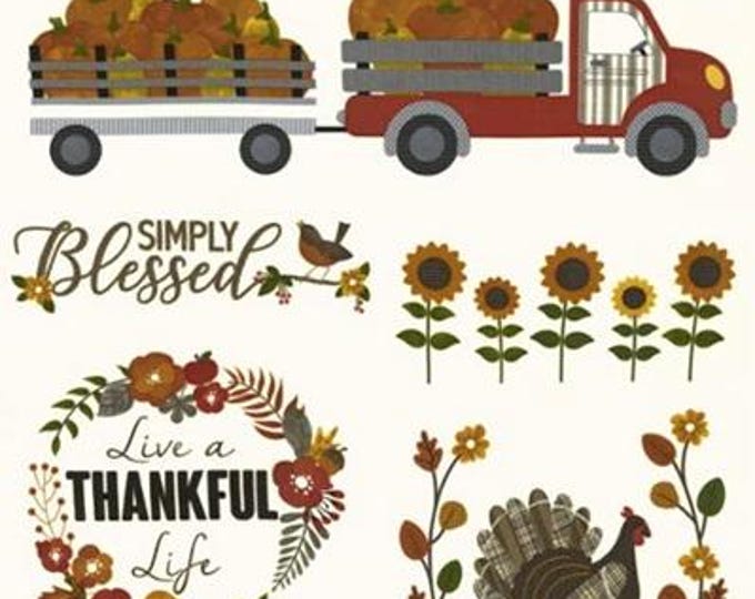 FLANNEL Autumn Gathering Fall Harvest PANEL - by Primitive Gatherings for MODA Fabrics