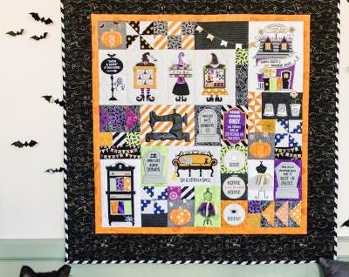 Kimberbell Candy Corn Quilt Shoppe - Select from Hometown Halloween CD for embroidery Machine or Embellishment Kit