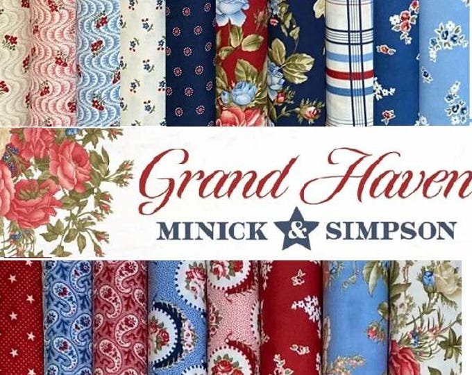 Grand Haven by Minnick & Simpson, Americana quilting fabric bundle, 18 pieces