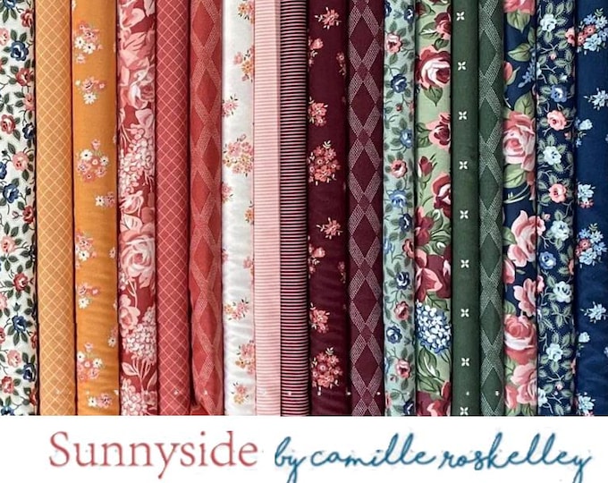 SUNNYSIDE by Camille Roskelley for Moda, Fabric bundle - 20 Fat Quarters + 1 Mini charm pack