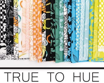 True To Hue By Alli K Design for Moda Fabrics - 28 pieces + 1 Floral Panel