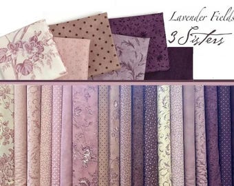Lavender Fields by 3 Sisters for MODA Christmas, fabric bundle - 19 pieces