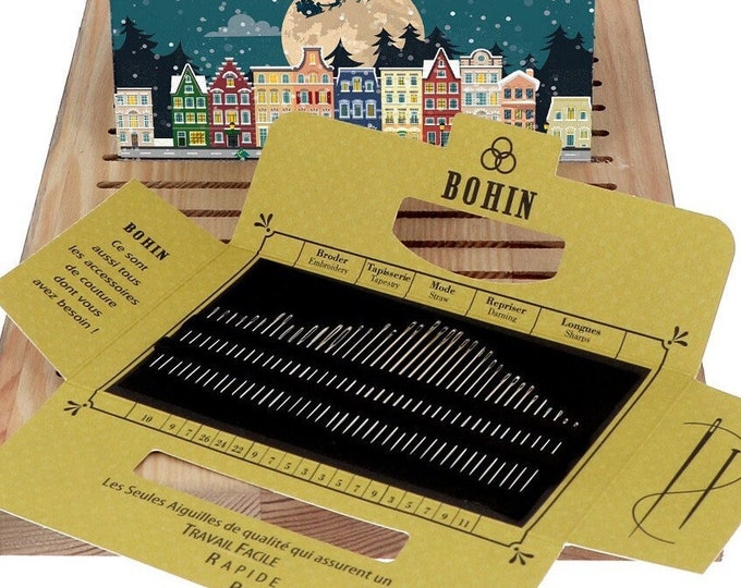 BOHIN France Noel Needles Hand Sewing - Christmas Holiday Limited edition, 40ct assortment