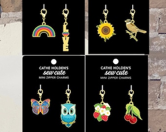 Cathe Holden MINI Zipper Pulls Charms, 2 count set