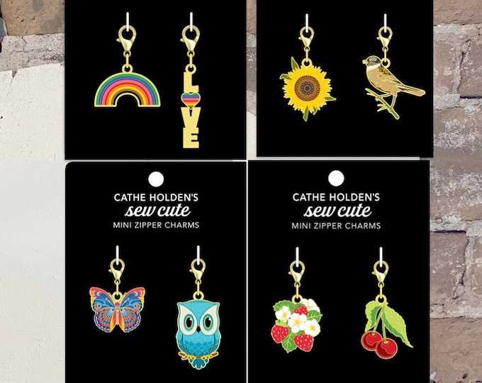 Cathe Holden MINI Zipper Pulls Charms, 2 count set