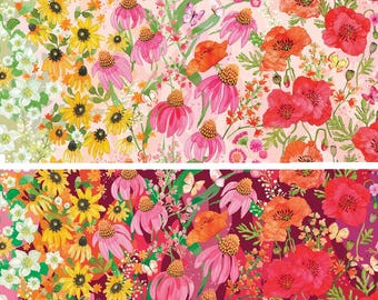 Superbloom by Robin Pickens for Moda Fabrics, FLORAL OMBRE #48780
