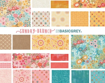 Moda Sunday Brunch fabric bundle by Basic Grey Studio, 24 pieces
