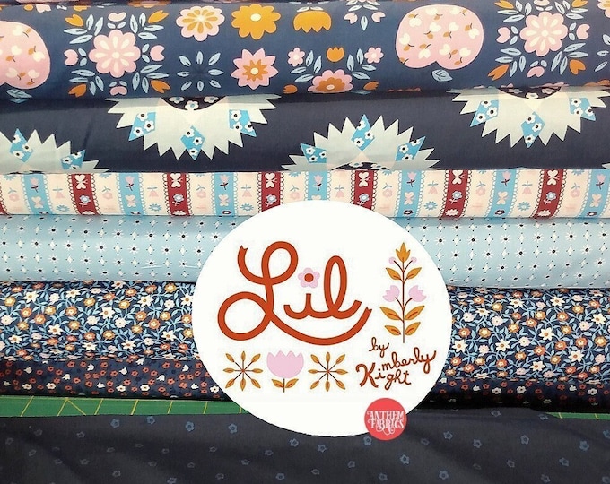 Lil by Kimberly Kight - Ruby Star Society/Moda Fabrics - Blue - Fabric Bundle, 7 pcs.