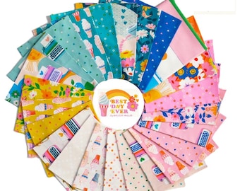 Best Day Ever by Melody Miller of Ruby Star Society for Moda Fabrics - Fabric Bundle 23 pieces with Panel option.