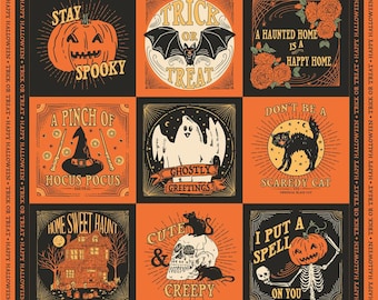Home Sweet Haunt by Stacy Iest Hsu for Moda Fabrics, Halloween Nine Square 20919-11 PANEL