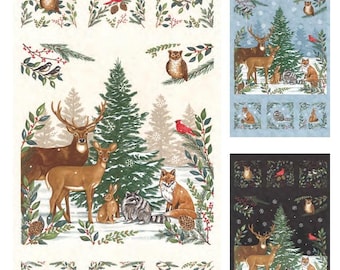 Woodland Winter PANEL fabric by Deb Strain for Moda Fabrics