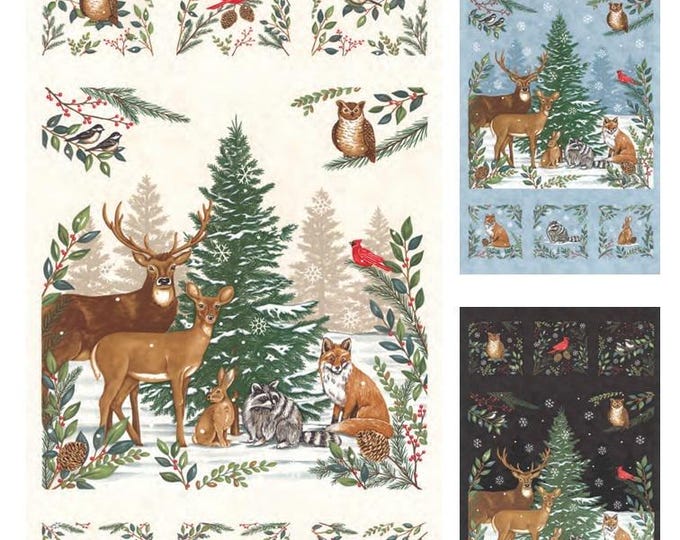 Woodland Winter PANEL fabric by Deb Strain for Moda Fabrics