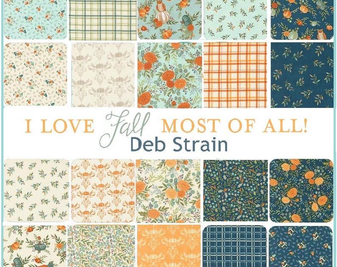 I Love Fall Most of All by Deb Strain for Moda Fabrics, Fabric bundle - 21 Pieces
