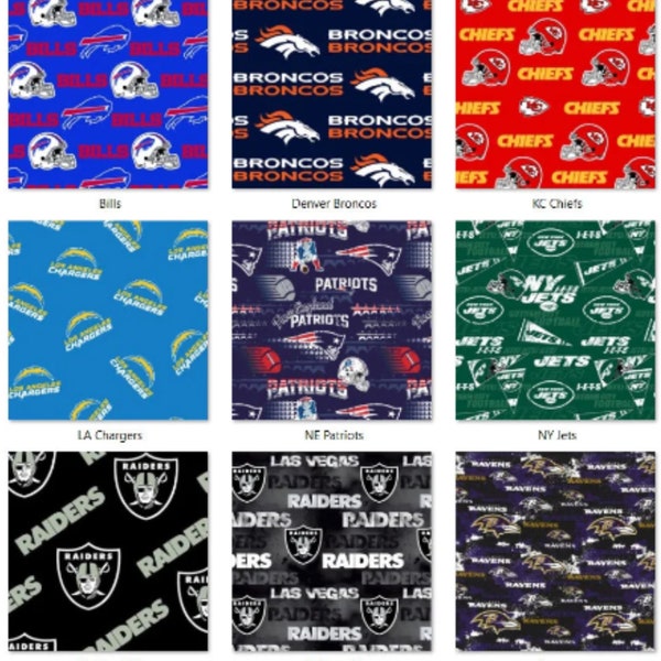 Nfl Fabric Etsy