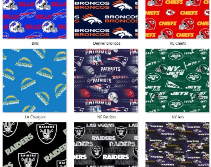 NFL Football AFC teams Licensed Fabric 100% Cotton - select a length and team
