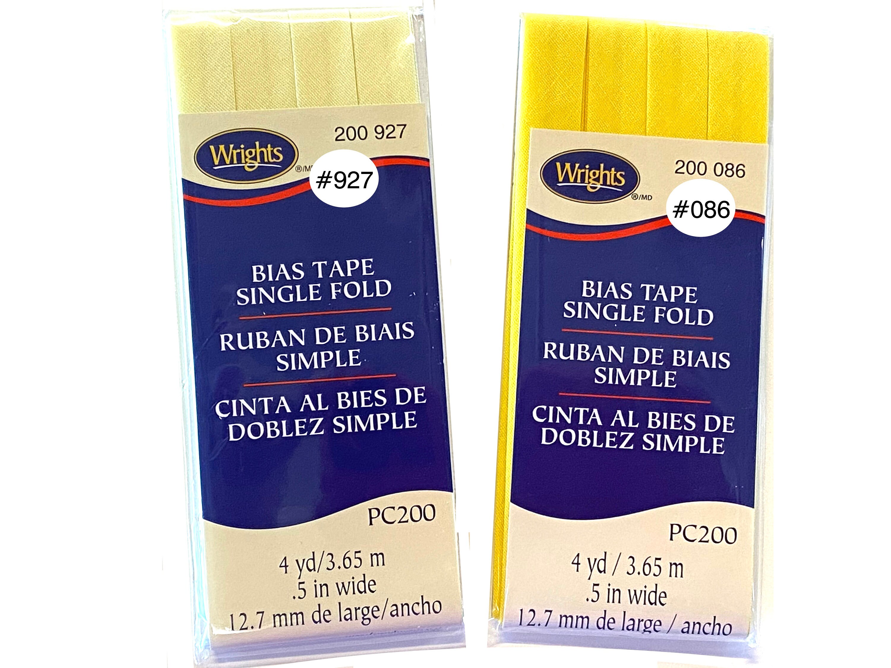 Wrights Bias Tape SF200 Single Fold 4 yards, 1/2 inch wide.