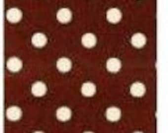 ECHINO-NICO by Etsuko Furuya - Cotton Linen Maruco Dots EF604E Brown, 1/2 yard