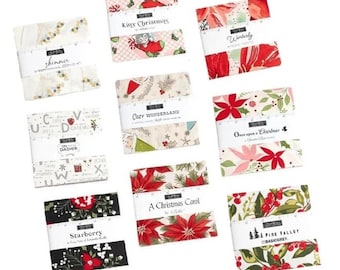 Moda Fabrics CHARM PACK Christmas - Precuts 5-inch squares, 42 Pieces