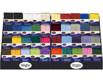 Wrights QB706 Bias Tape -  7/8 inch Quilt Binding DOUBLE FOLD , 3 yards