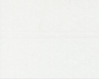 Honeyed Horizon Star Speck Geometric Flower - Low Volume Blender background fabric, Cloud White 47014 20