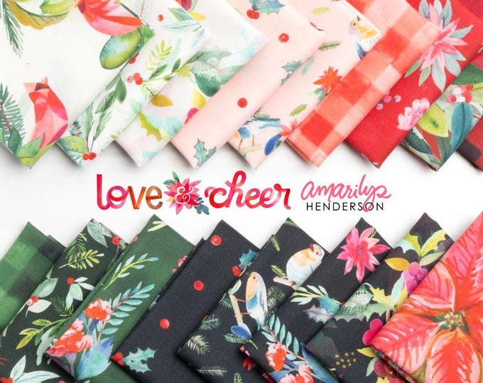 Love & Cheer by Amarilys Henderson for Moda Fabrics - Christmas holiday fabric bundle