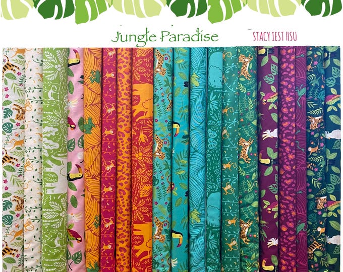 Jungle Paradise fabric bundle by Deb Strain for Moda ~ 19 Fat Quarters