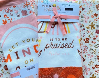 Things Above Cotton Tea Towel set by Stephanie Sliwinski for Moda Fabrics