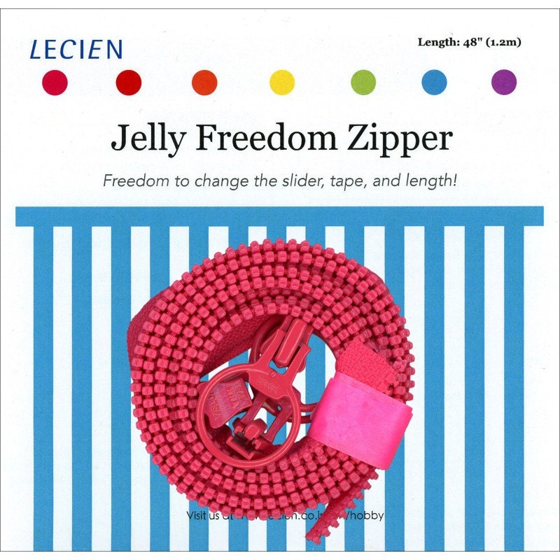 Lecien Jelly Freedom Zipper, sliders and triangle purse pattern 1