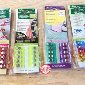 Wonder Clips by Clover Japan - 10 Pieces - 1/2&quot; inch - Assorted Colors