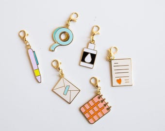 Ruby Star Society Enamel Salutation by Rashida Coleman-Hale, 6-count zipper pull set