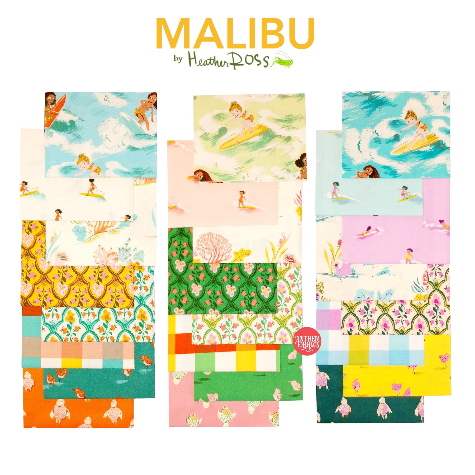 Malibu Fat Quarter Bundle - Heather Ross Malibu Fat Quarter Bundle - Heather Ross
