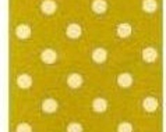 ECHINO-NICO by Etsuko Furuya - Cotton Linen Maruco Dots EF604D Yellow, 1/2 yard