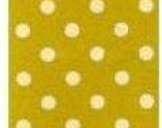 ECHINO-NICO by Etsuko Furuya - Cotton Linen Maruco Dots EF604D Yellow, 1/2 yard