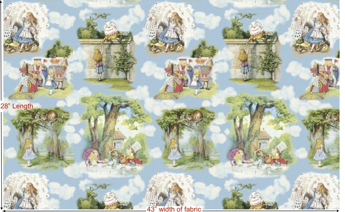 Alice Adventures in Wonderland by Windham cotton quilting fabric 6