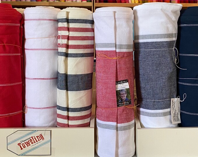 Moda Stripes 16” Wide toweling - by the yard - Farmhouse Urban Modern chic