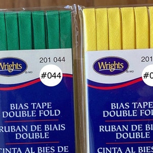 Wrights DF201 Cinta al bies 1/4 de ancho Doble pliegue 4 yardas imagen 5