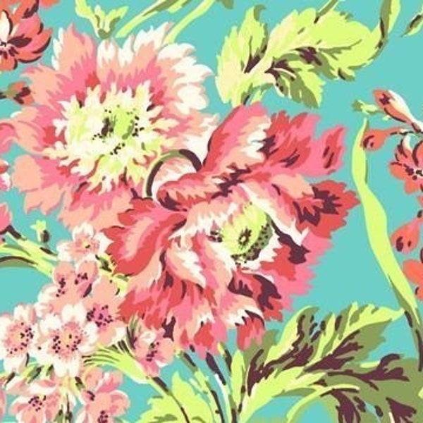 NEW - Amy Butler - LOVE - Bliss Bouquet AB 50 Teal - 1 yard