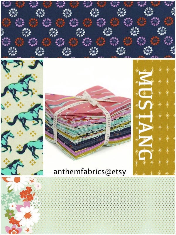 Mustang by Melody Miller for Cotton Steel cotton fabric bundle , 14