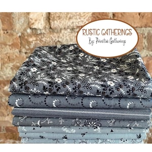 GRAY Rustic Gathering by Primitive Gatherings for Moda, 7 pieces
