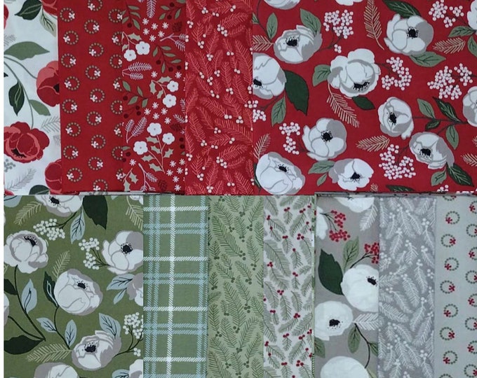 Christmas Eve by Lella Boutique for Moda Fabrics - fabric bundle of 12 pieces