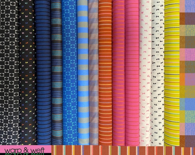 Warp Weft by Ruby Star Society for Moda Fabrics, Woven & Reversible Cotton Fabrics, 14 pieces