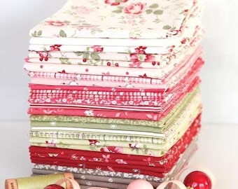 A Very Sweet Christmas by Bunny Hill Designs for Moda Fabrics - fabric bundle, 27 pieces