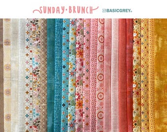 Moda Sunday Brunch fabric bundle by Basic Grey Studio, 23 pieces