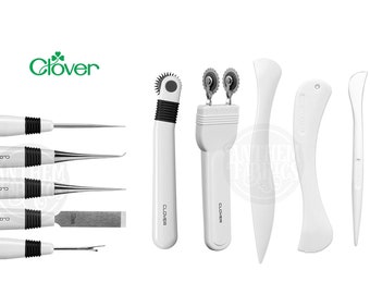 Sewing Notions by Clover Manufacturing Co. - Assorted White Handle Tools
